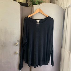 H&M Charcoal Gray Long Sleeve Sweater Top